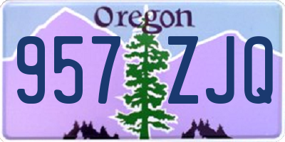 OR license plate 957ZJQ