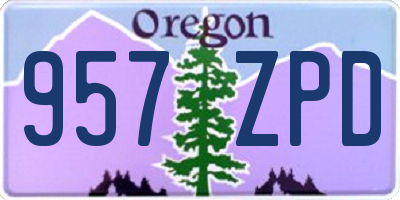 OR license plate 957ZPD
