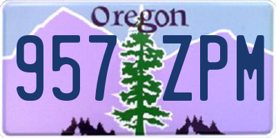 OR license plate 957ZPM
