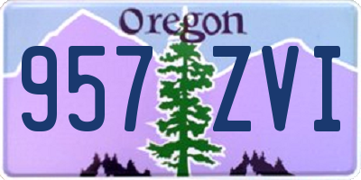 OR license plate 957ZVI