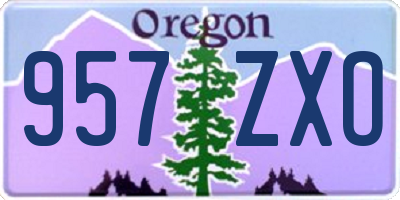 OR license plate 957ZXO
