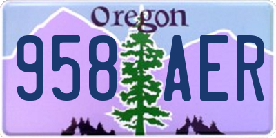 OR license plate 958AER