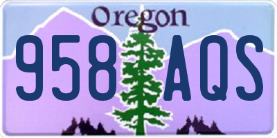 OR license plate 958AQS
