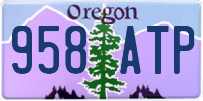 OR license plate 958ATP