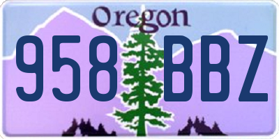 OR license plate 958BBZ
