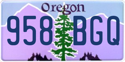 OR license plate 958BGQ