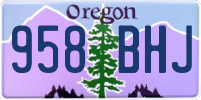 OR license plate 958BHJ