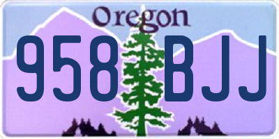 OR license plate 958BJJ