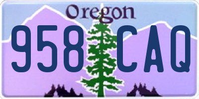 OR license plate 958CAQ