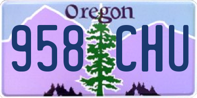 OR license plate 958CHU