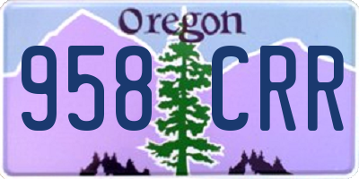 OR license plate 958CRR
