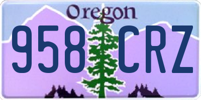 OR license plate 958CRZ