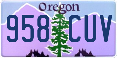 OR license plate 958CUV