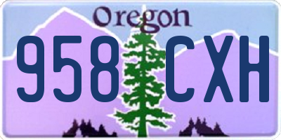 OR license plate 958CXH