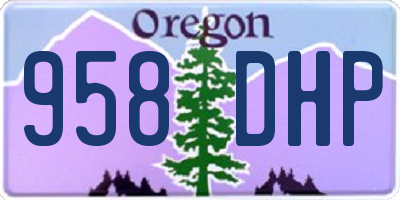 OR license plate 958DHP