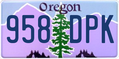 OR license plate 958DPK