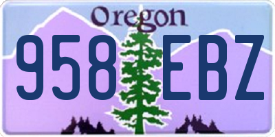 OR license plate 958EBZ