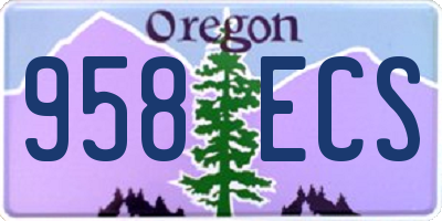 OR license plate 958ECS