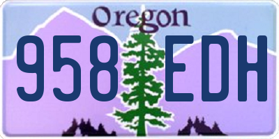 OR license plate 958EDH