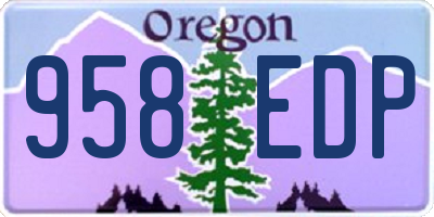 OR license plate 958EDP