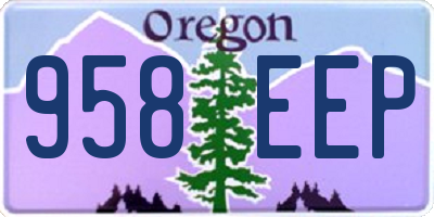 OR license plate 958EEP