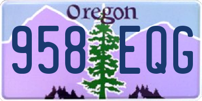 OR license plate 958EQG