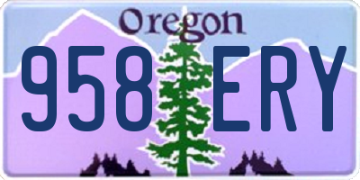 OR license plate 958ERY