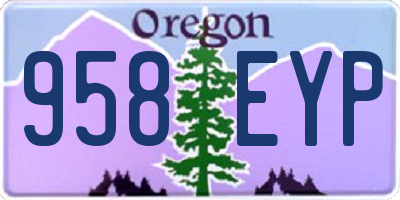 OR license plate 958EYP