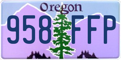 OR license plate 958FFP