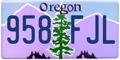OR license plate 958FJL
