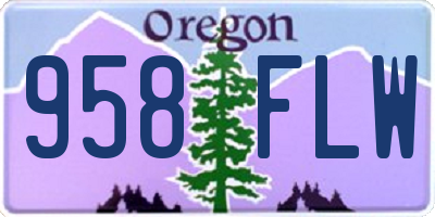 OR license plate 958FLW