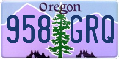 OR license plate 958GRQ