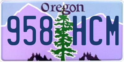 OR license plate 958HCM