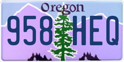 OR license plate 958HEQ