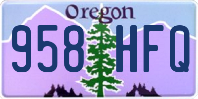 OR license plate 958HFQ