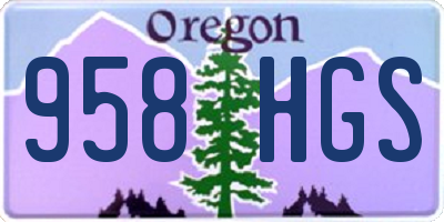 OR license plate 958HGS