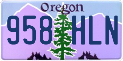 OR license plate 958HLN