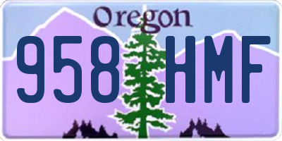 OR license plate 958HMF