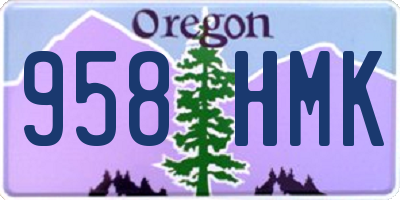 OR license plate 958HMK
