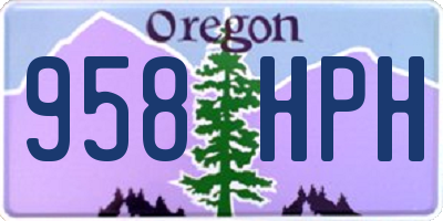 OR license plate 958HPH