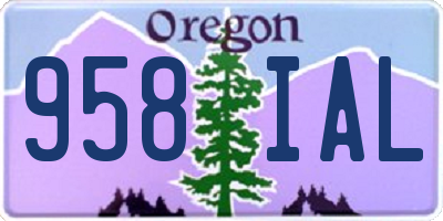 OR license plate 958IAL