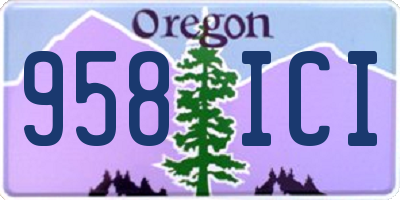 OR license plate 958ICI
