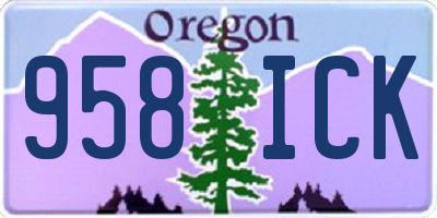 OR license plate 958ICK