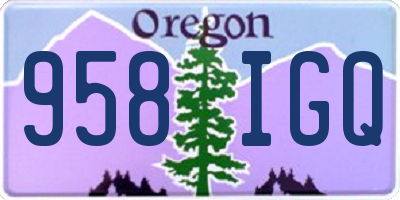 OR license plate 958IGQ