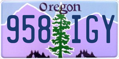 OR license plate 958IGY