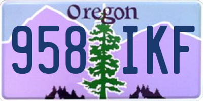 OR license plate 958IKF