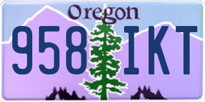 OR license plate 958IKT