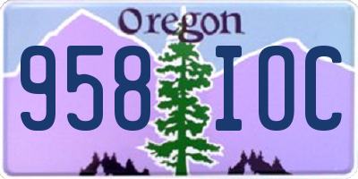 OR license plate 958IOC