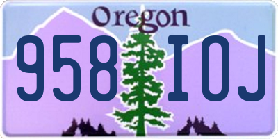 OR license plate 958IOJ