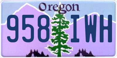 OR license plate 958IWH